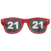 21歳の誕生日21ノベルティサングラスシェード レトロサングラス (正面)