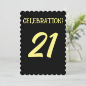 21歳の誕生日21パーティーカスタム招待状 招待状 (スタンド正面)