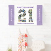 21歳の誕生日21フォトコラージュ 横断幕 (インサイチュ)