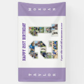 21歳の誕生日21フォトコラージュ 横断幕 (縦)