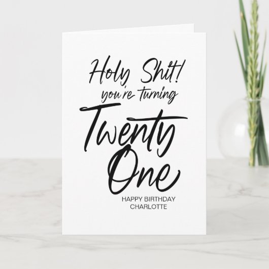 21歳の誕生日21歳のハッピーバースデー カード (正面)