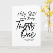 21歳の誕生日21歳のハッピーバースデー カード (黄色い花)