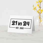 21歳の誕生日21歳の24歳の2003誕生日 カード (黄色い花)