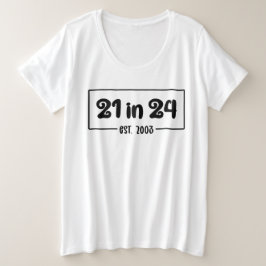 21歳の誕生日21歳の24歳の2003誕生日 プラスサイズTシャツ