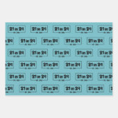 21歳の誕生日21歳の24歳の2003誕生日 ラッピングペーパーシート (正面3)