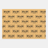 21歳の誕生日21歳の24歳の2003誕生日 ラッピングペーパーシート (正面2)