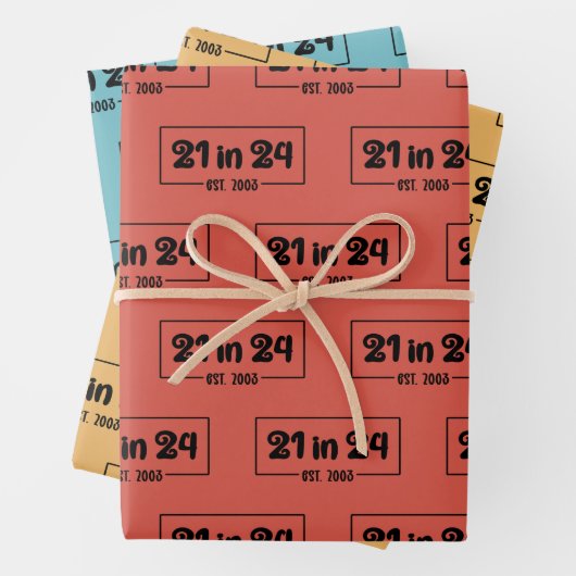 21歳の誕生日21歳の24歳の2003誕生日 ラッピングペーパーシート (インサイチュ)