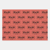 21歳の誕生日21歳の24歳の2003誕生日 ラッピングペーパーシート (正面)