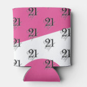21歳の誕生日21素敵なピンク 缶クーラー (裏面)