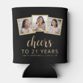 21歳の誕生日3 – フォト白黒スクリプト応援 缶クーラー (裏面)