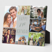 21歳の誕生日7フォトコラージュニュートラルDove Gray フォトプラーク (側面)