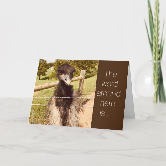 **21歳の誕生日**「あなたの青春の終わり」 カード (正面)