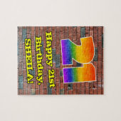 21歳の誕生日:おもしろいグラフインスパイアィレインボー21 ジグソーパズル (横)