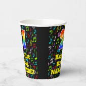 21歳の誕生日:おもしろいミュージックノートPattern, Rainbow 21 紙コップ (左)