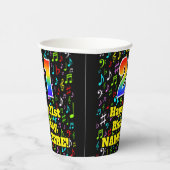 21歳の誕生日:おもしろいミュージックノートPattern, Rainbow 21 紙コップ (右)