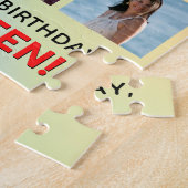 21歳の誕生日:おもしろいレインボー#,名前をカスタムする&写真 ジグソーパズル (側面)