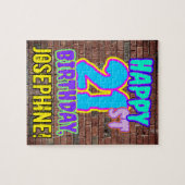 21歳の誕生日~おもしろい、アーバングラフィティインスパイアルック ジグソーパズル (横)