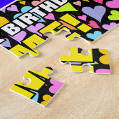 21歳の誕生日 – おもしろい、愛するハートシェイプ+「21」 ジグソーパズル (側面)