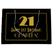21歳の誕生日 – インスパイアアールデコ「21」の外観と名前 ラージペーパーバッグ