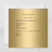 21歳の誕生日 エレガントなゼブラ ゴールドパール ジュエリー 招待状 (裏面)