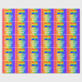 21歳の誕生日：カラフルおもしろいレインボーパターン# 21 ラッピングペーパー