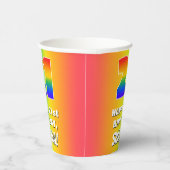 21歳の誕生日:カラフルおもしろいレインボーパターン# 21 紙コップ (右)