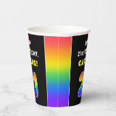 21歳の誕生日:カラフル虹#21,名前をカスタムする 紙コップ (右)