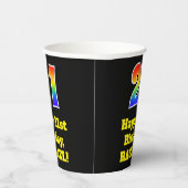 21歳の誕生日:カラフル,おもしろい,エキサイティング, Rainbow 21 紙コップ (右)