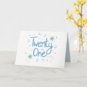 21歳の誕生日 カード (黄色い花)