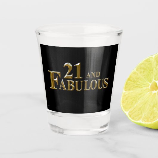 21歳の誕生日 ショットグラス (正面)