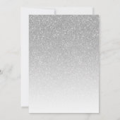 21歳の誕生日 シルバーグリッター招待状 招待状 (裏面)