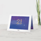 21歳の誕生日 – スター番号 – 青 – 年齢21カード カード (裏面)