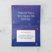 21歳の誕生日 – スター番号 – 青 – 年齢21カード カード (内部)