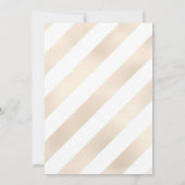 21歳の誕生日 - ストライプのゴールド風船 招待状 (裏面)