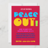 21歳の誕生日　チル アウト ピース パーティー招待状 招待状 (裏面)