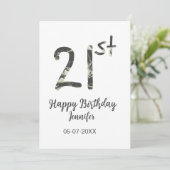 21歳の誕生日 テンプレート 黒 名前 日付 年 (スタンド正面)
