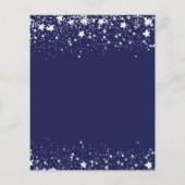21歳の誕生日 ネイビーブルー シルバー 予算 招待状 チラシ (裏面)