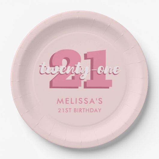 21歳の誕生日 ペーパープレート (正面)