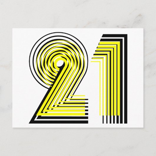 21歳の誕生日 ポストカード (正面)