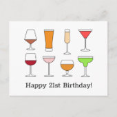 21歳の誕生日 ポストカード (正面)