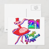 21歳の誕生日 ポストカード (正面/裏面)