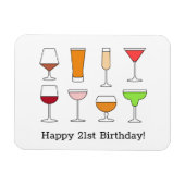 21歳の誕生日 マグネット (横)