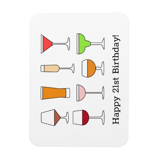 21歳の誕生日 マグネット (縦)