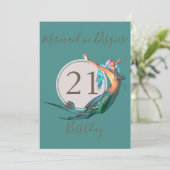 21歳の誕生日 人魚をテーマにした誕生日 招待状 (スタンド正面)