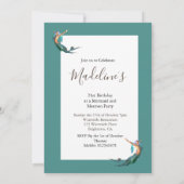 21歳の誕生日 人魚をテーマにした誕生日 招待状 (裏面)