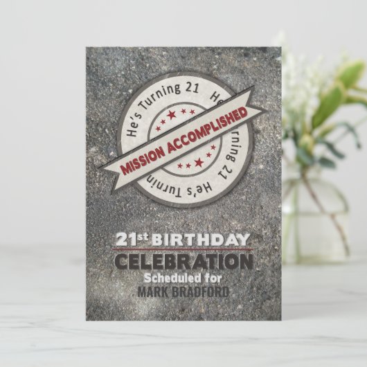 21歳の誕生日、任務の遂行、 招待状 (スタンド正面)