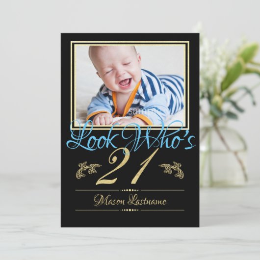 21歳の誕生日（写真あり） 招待状 (スタンド正面)