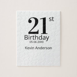 21歳の誕生日 名前と日にち 太字 ジグソーパズル