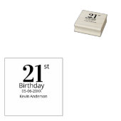 21歳の誕生日 名前と日にち 太字 ラバースタンプ (押印)