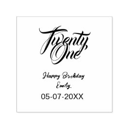 21歳の誕生日 名前 日付 年 テンプレート 青 セルフインキングスタンプ
